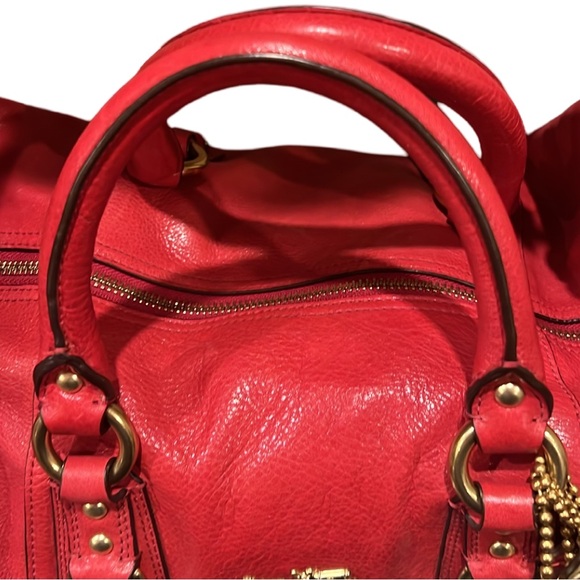 Coach Vintage Madison Sabrina Satchel Deep Pink Red Handbag Shoulder Bag Purse - Picture 7 of 14